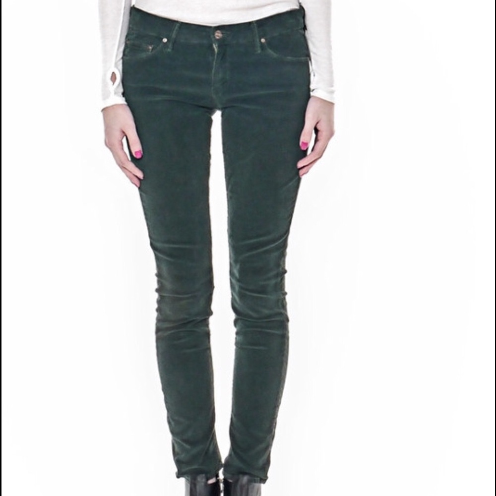 MOTHER DENIM The Looker Cross Size 28 Pine Green